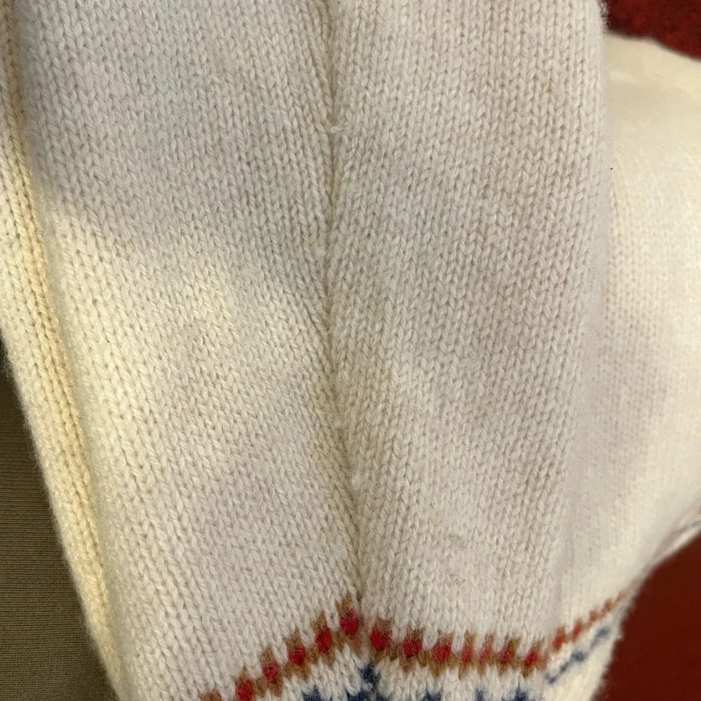 M26 J. Crew Mens Lambswool Fair Isle Yoked Crewneck Sweater